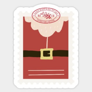 Vintage Stamp: Approved Santa Suit Sticker